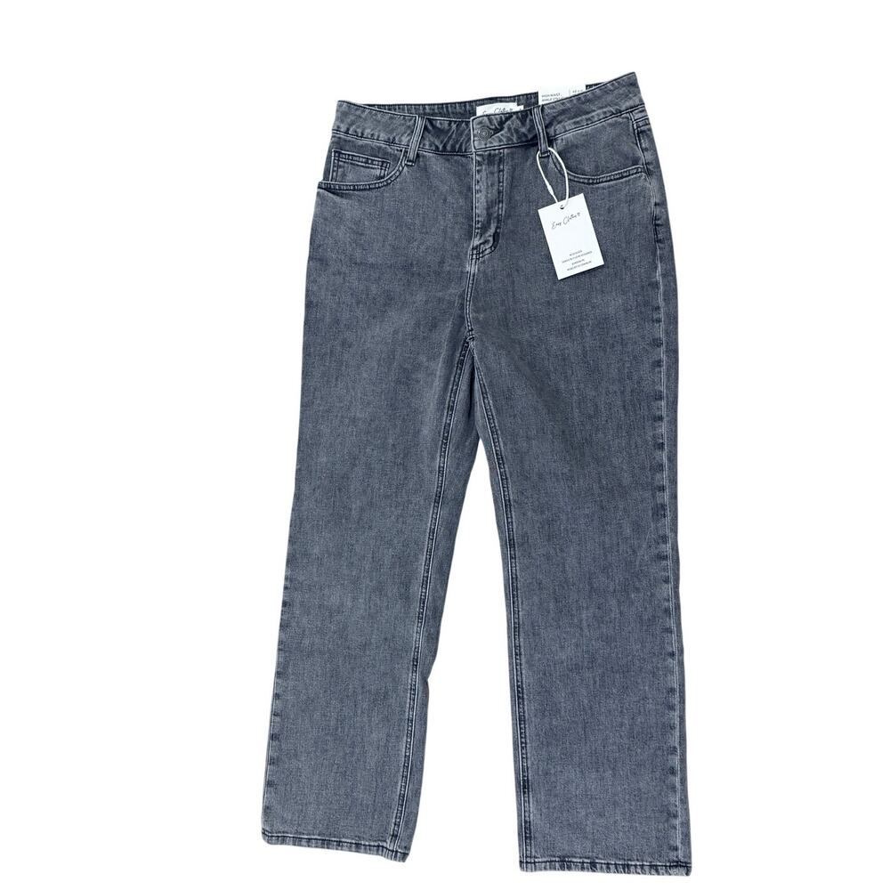 NWT Easy Clothes High Waist Ankle Straight Jeans Size 42/XL